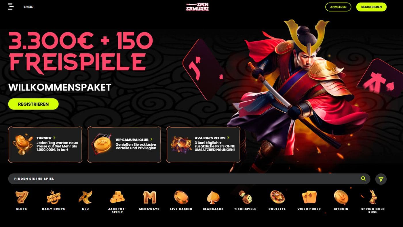 Spin Samurai Casino ohne OASIS